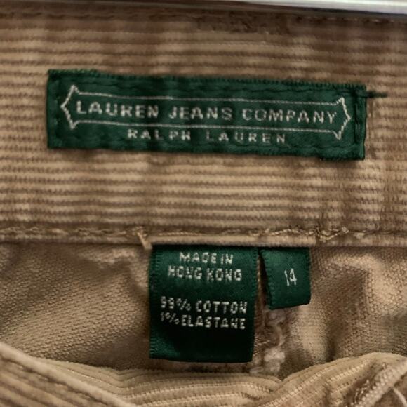 LAUREN JEANS CO Ralph Lauren Jeans Pants Vintage Corduroy Tan Khaki Straight Leg - Picture 9 of 12